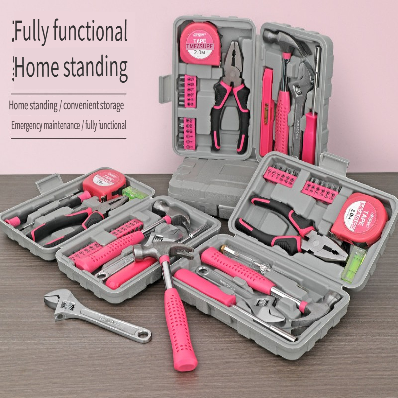 Power Tools Pink - مجموعة أدوات يدوية وردية اللون مكونة