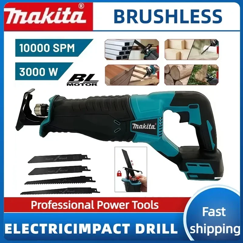 منشار ترددي ماكيتا بدون فرشاة، - مراجعة Reciprocating Saw Cordless وسعره