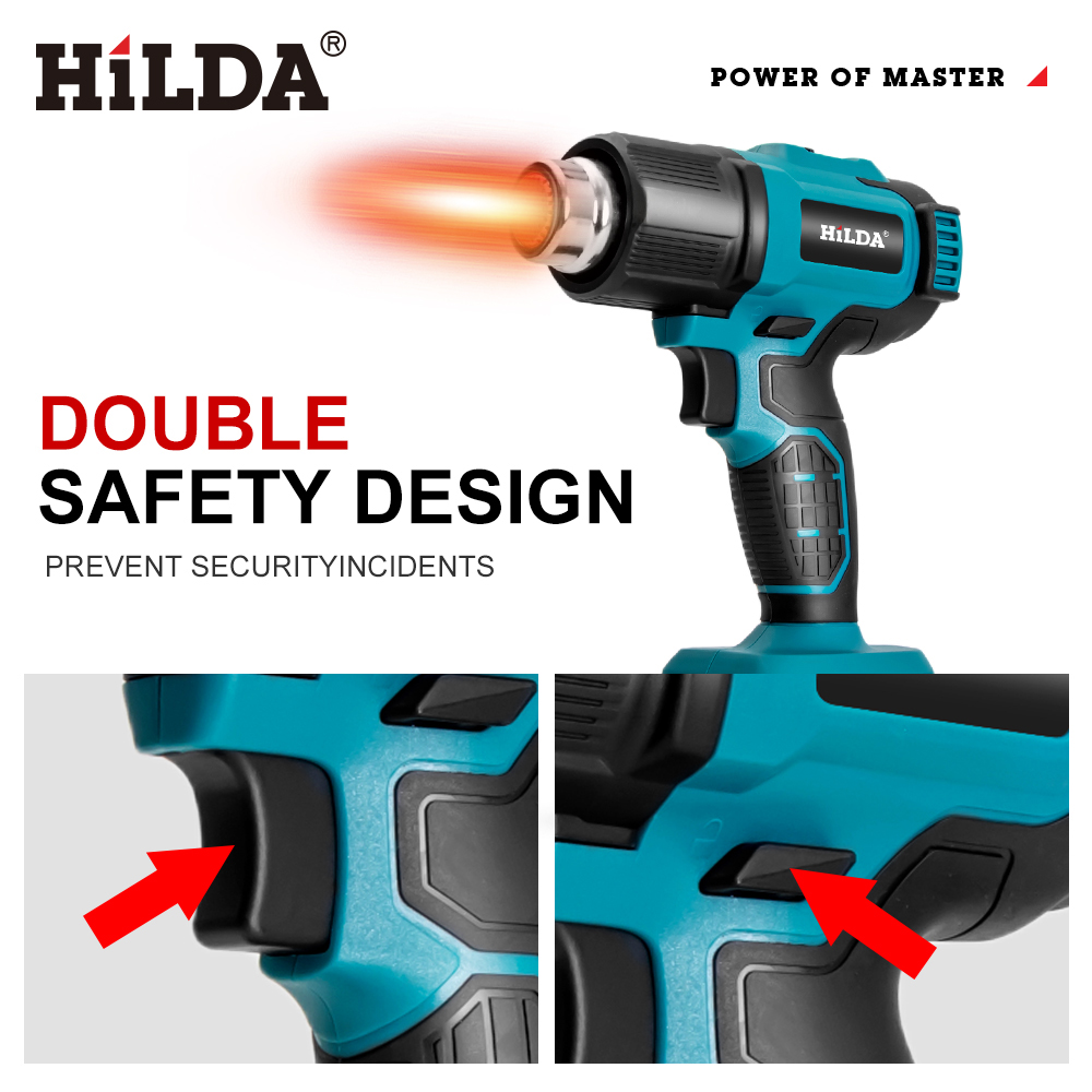 مسدس هواء ساخن محمول من هيلدا  - مراجعة Power Tools Pink وسعره