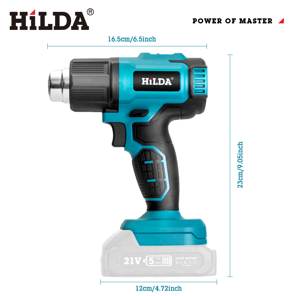 مسدس هواء ساخن محمول من هيلدا  - مراجعة Power Tools Pink وسعره