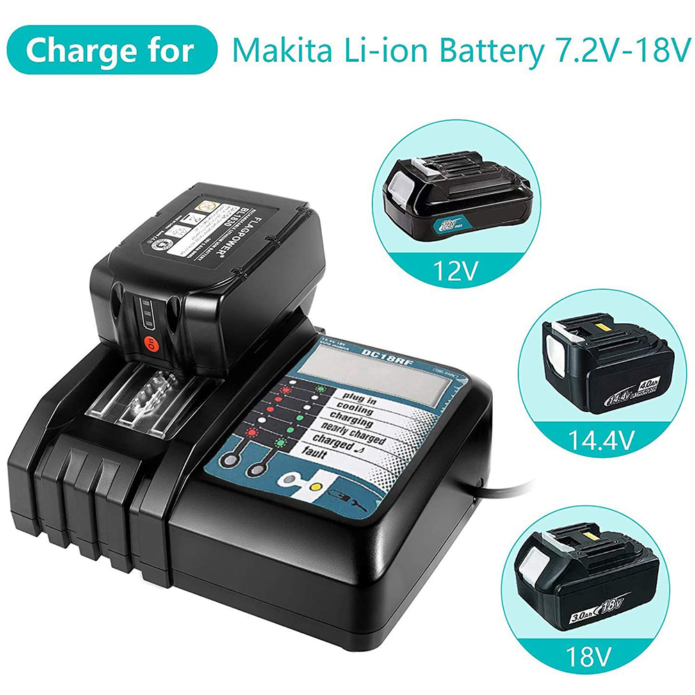 DC18RF 3A شاحن بطارية ليثيوم أ - مراجعة Power Tools Uk وسعره