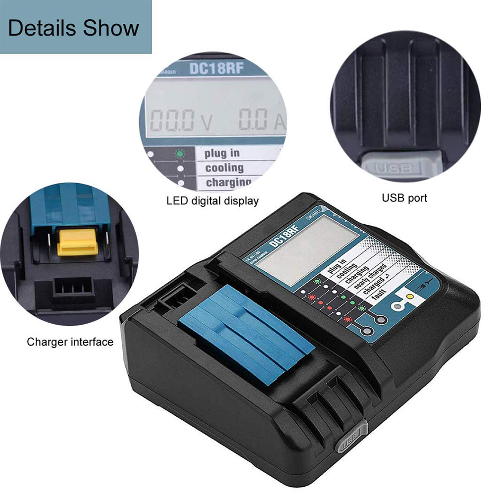 DC18RF 3A شاحن بطارية ليثيوم أ - مراجعة Power Tools Uk وسعره