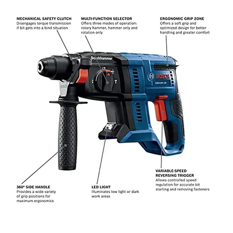 مثقاب دوار لاسلكي بدون فرشاة م - مراجعة Power Tools Hammer وسعره