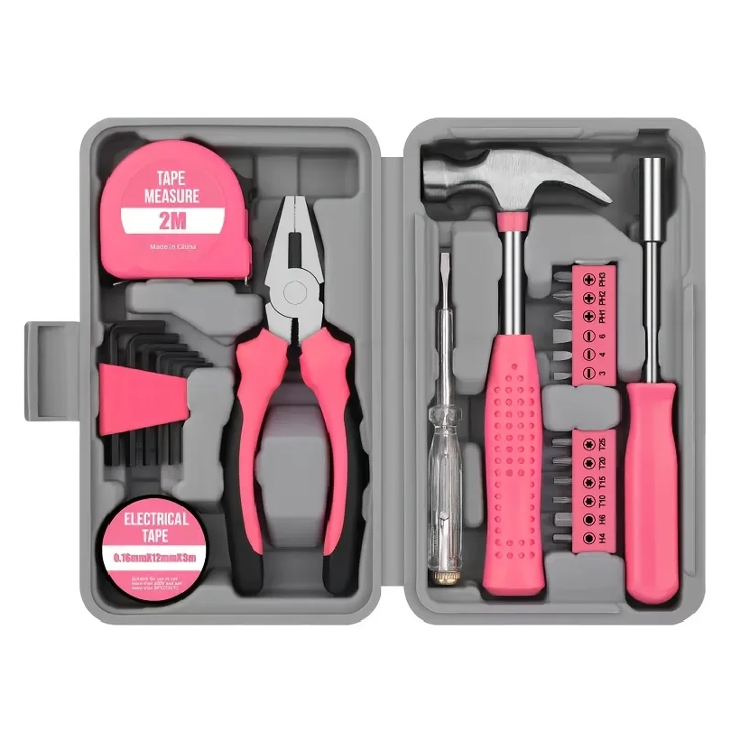 طقم أدوات وردي 23+1 قطعة، أدوا - مراجعة Power Tools Pink وسعره