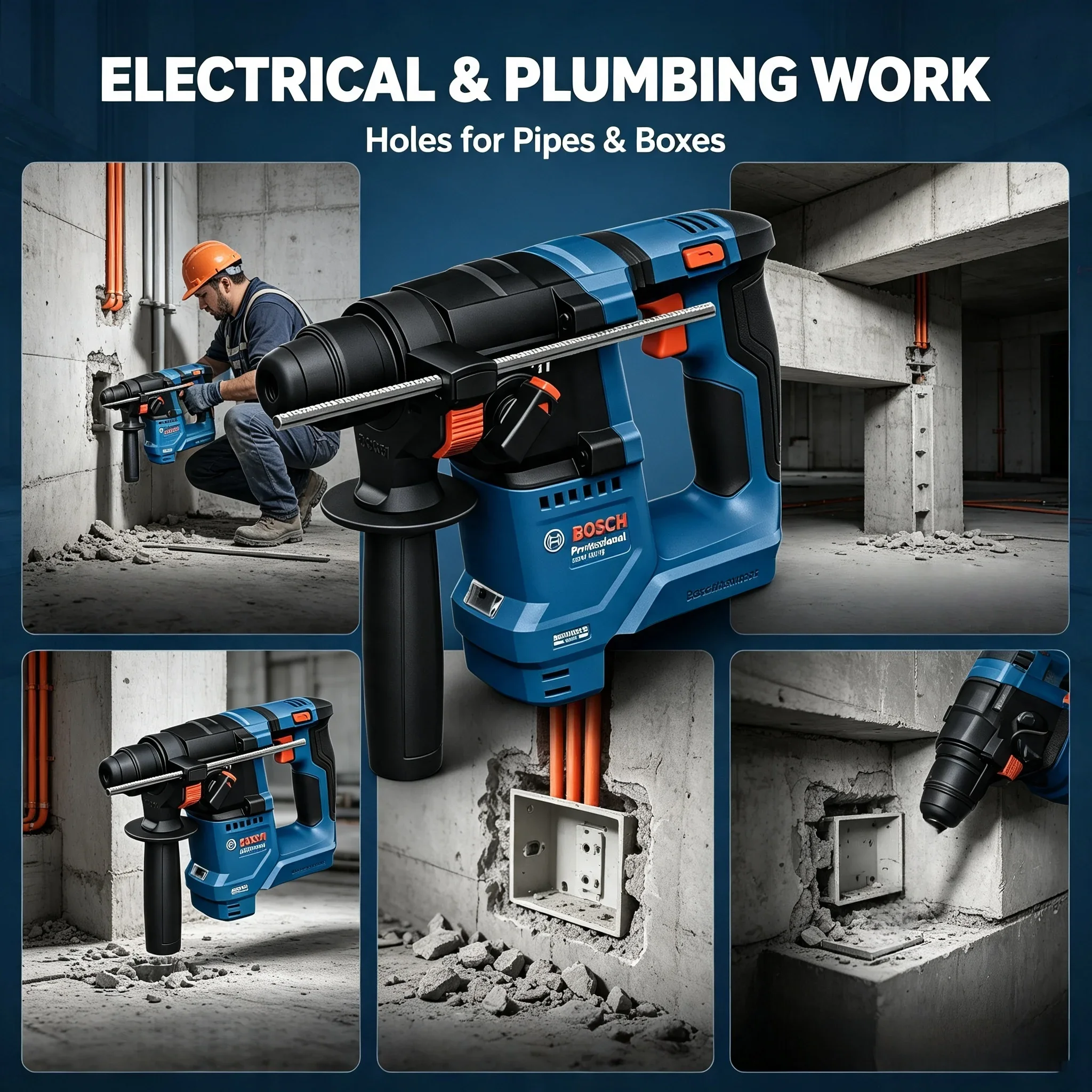 مطرقة دوارة لاسلكية Bosch GBH  - مراجعة Power Tools Hammer وسعره