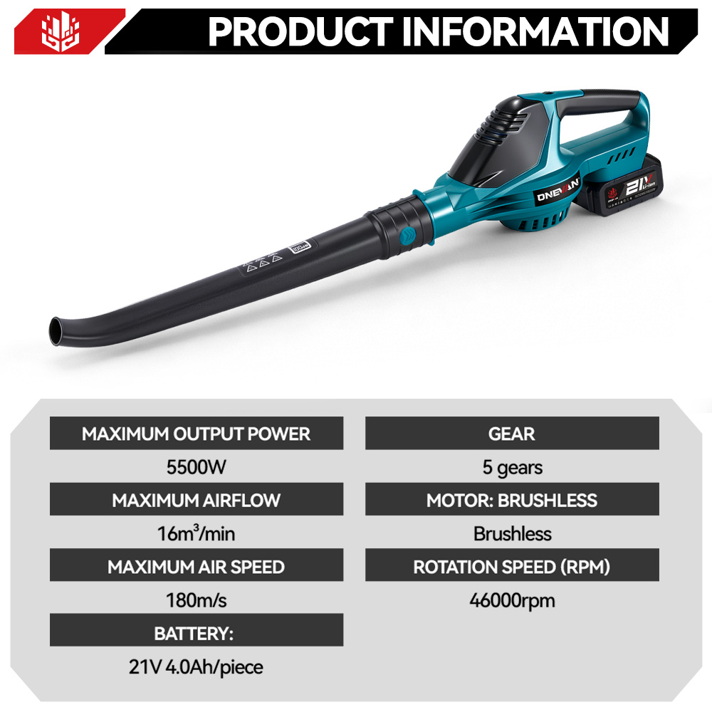 ​ ONEVAN 5500 واط منفاخ الهواء - مراجعة Power Tools Pink وسعره